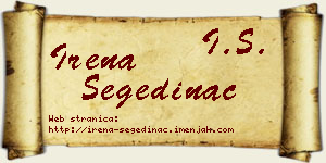 Irena Segedinac vizit kartica